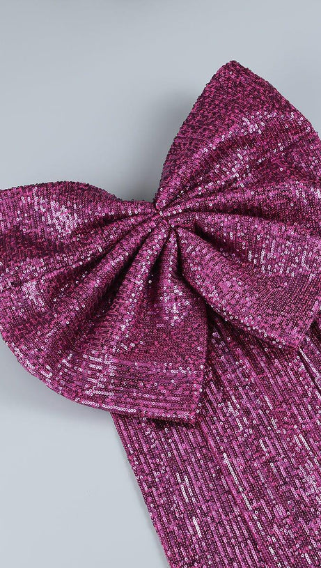 MINI ABITO SENZA SPALLINE CON FIOCCO BERRY 