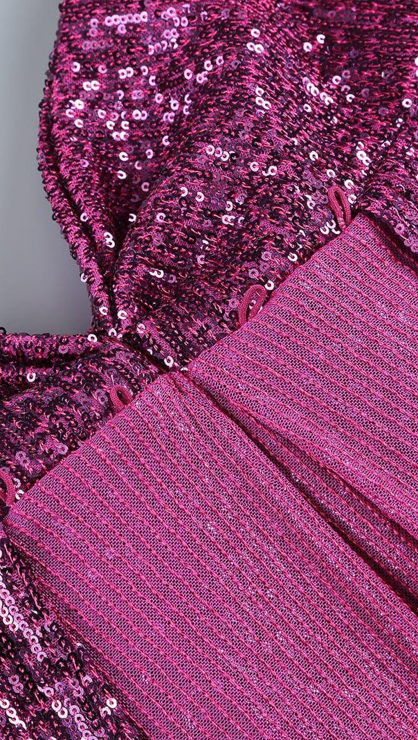 AIIZIE BERRY STRAPLESS BOW MINI DRESS - product image