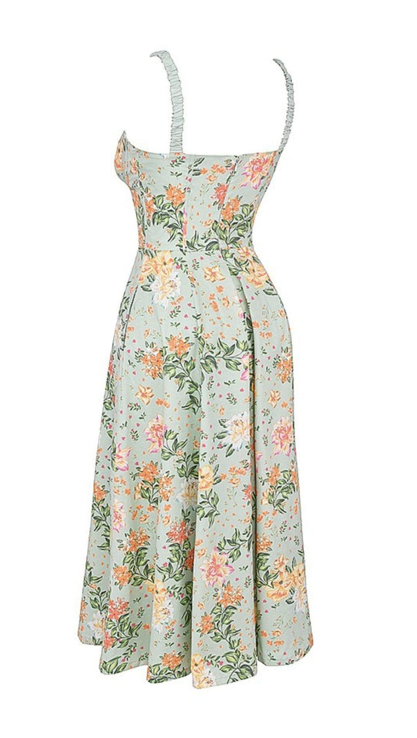AIIZIE LIGHT JADE PRINT BUSTIER SUNDRESS - product image
