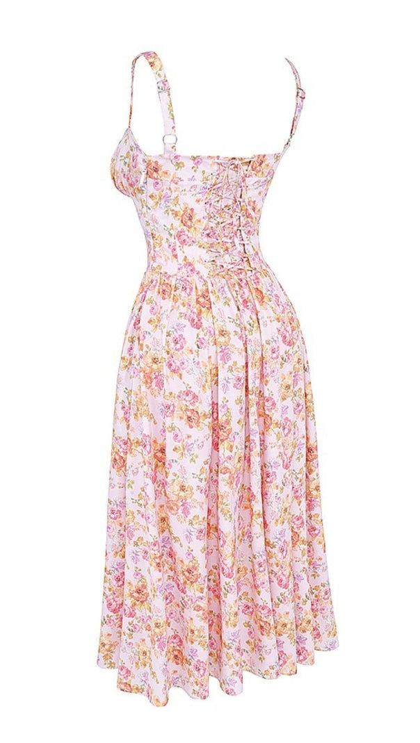 AIIZIE PINK PRINT MIDI SUNDRESS - product image