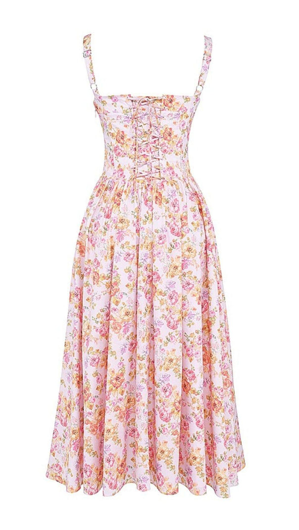 AIIZIE PINK PRINT MIDI SUNDRESS - product image