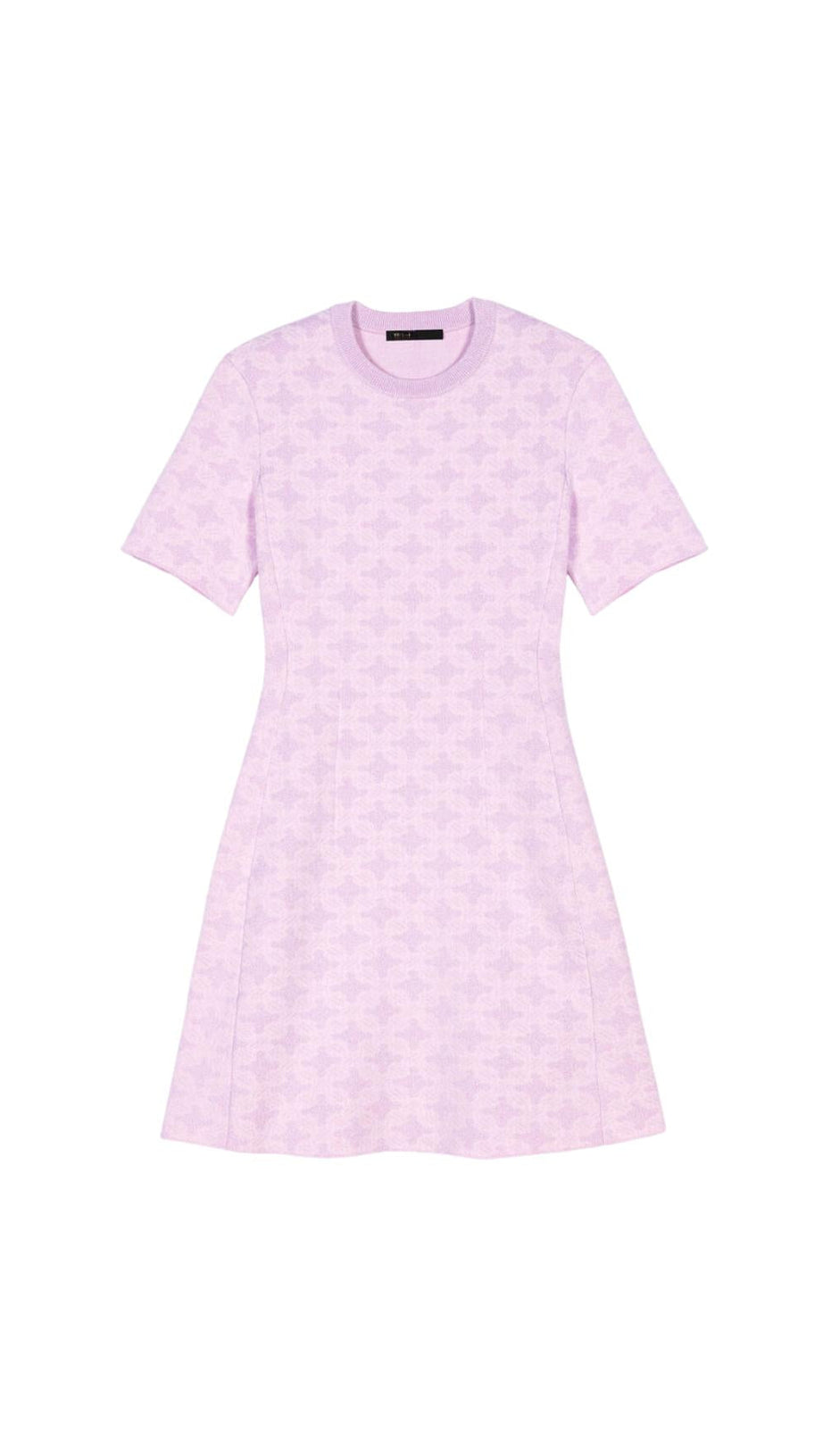 PALE PINK JACQUARD DRESS