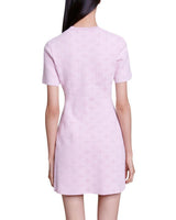 PALE PINK JACQUARD DRESS