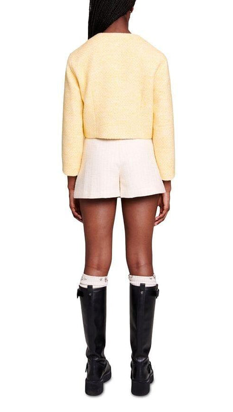 PALE YELLOW TWEED JACKET
