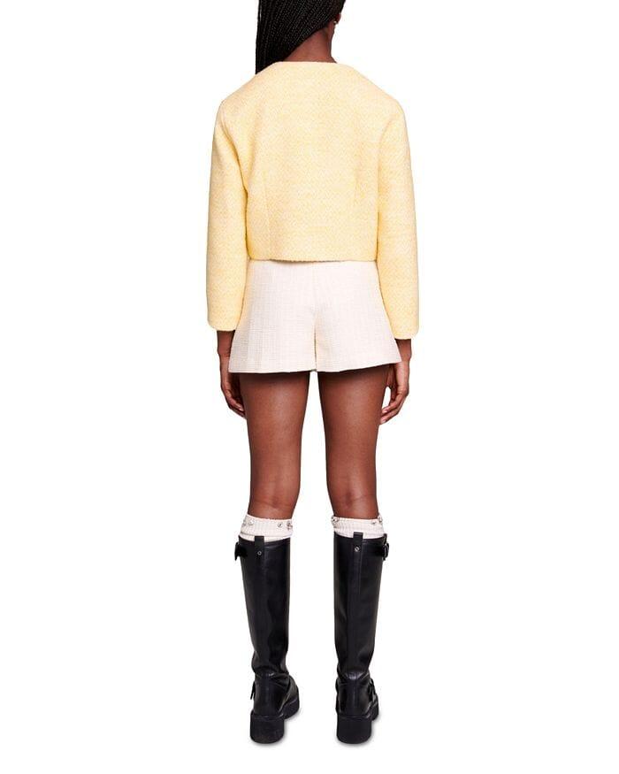 AIIZIE PALE YELLOW TWEED JACKET - product image
