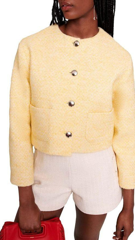 PALE YELLOW TWEED JACKET