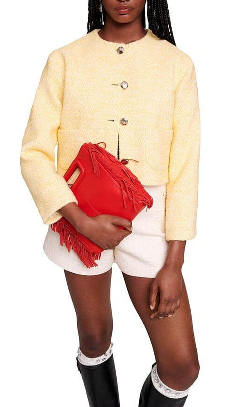 PALE YELLOW TWEED JACKET