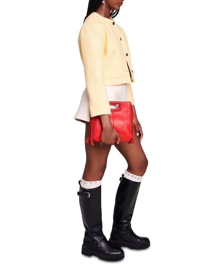 AIIZIE PALE YELLOW TWEED JACKET - product image