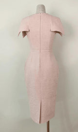 PINK TWEEDS BODYCON MIDI DRESS