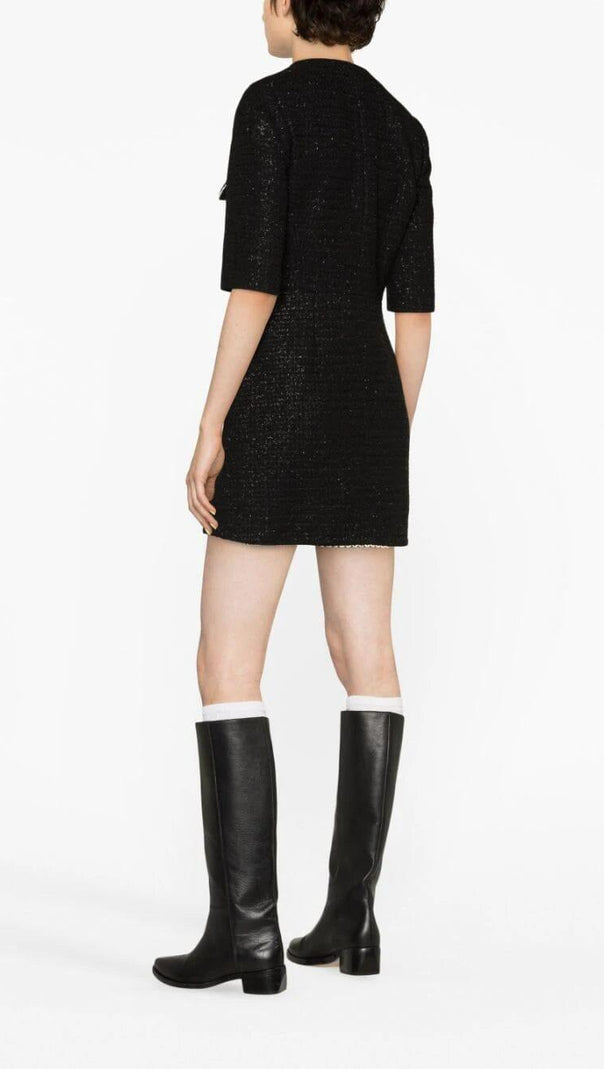 AIIZIE POCKET-EMBELLISHED COTTON-BLEND MINI DRESS - product image