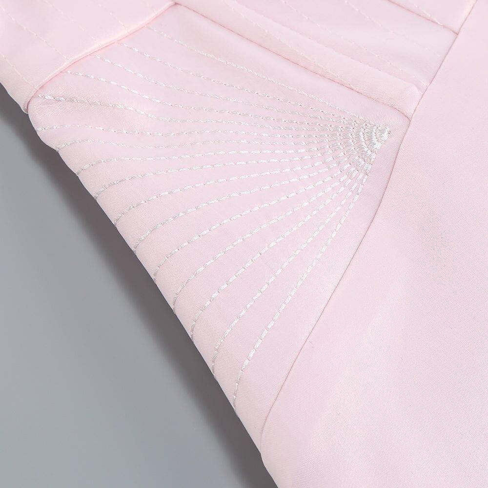 ABITO MIDI CON CORSETTO IN RASO PERVINCA ROSA