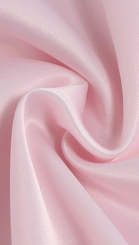 Periwinkle Satin Korsett MIDI-Kleid in Pink