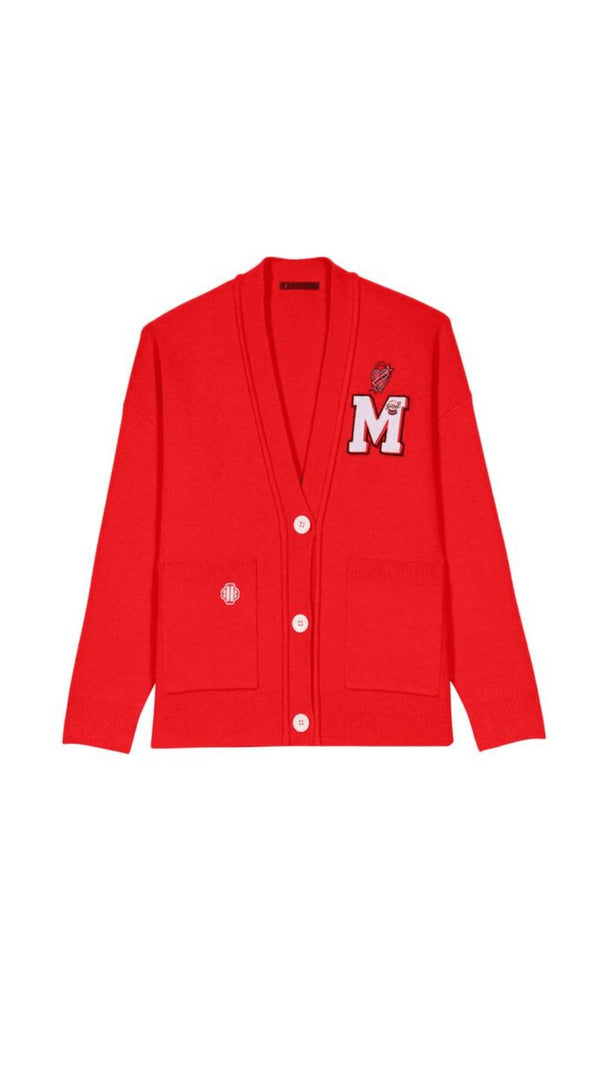 AIIZIE RED POPPY COLLEGE SWEATER - product image