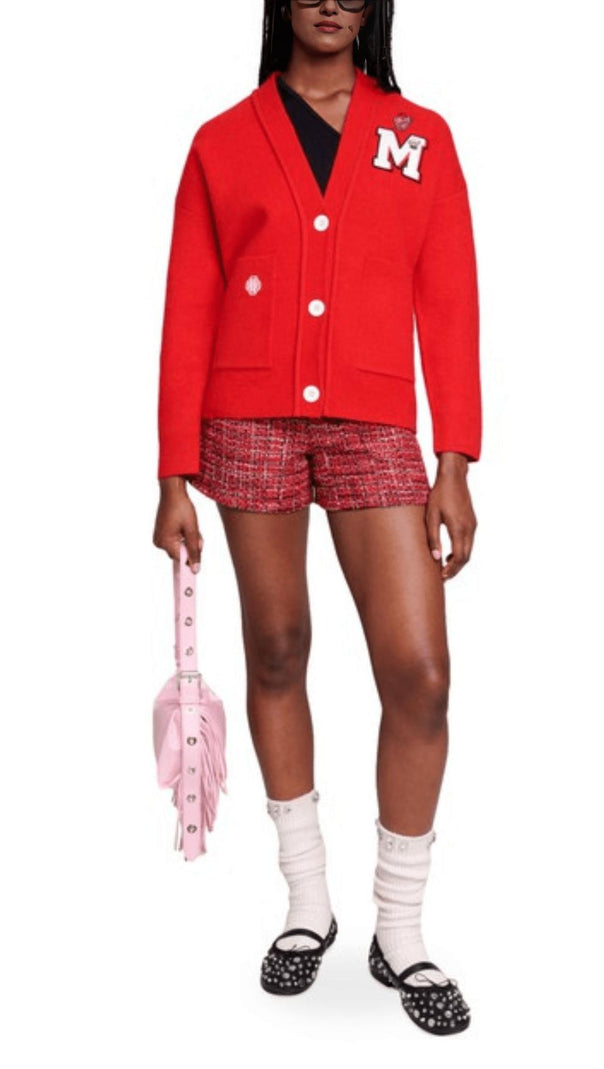 AIIZIE RED POPPY COLLEGE SWEATER - product image