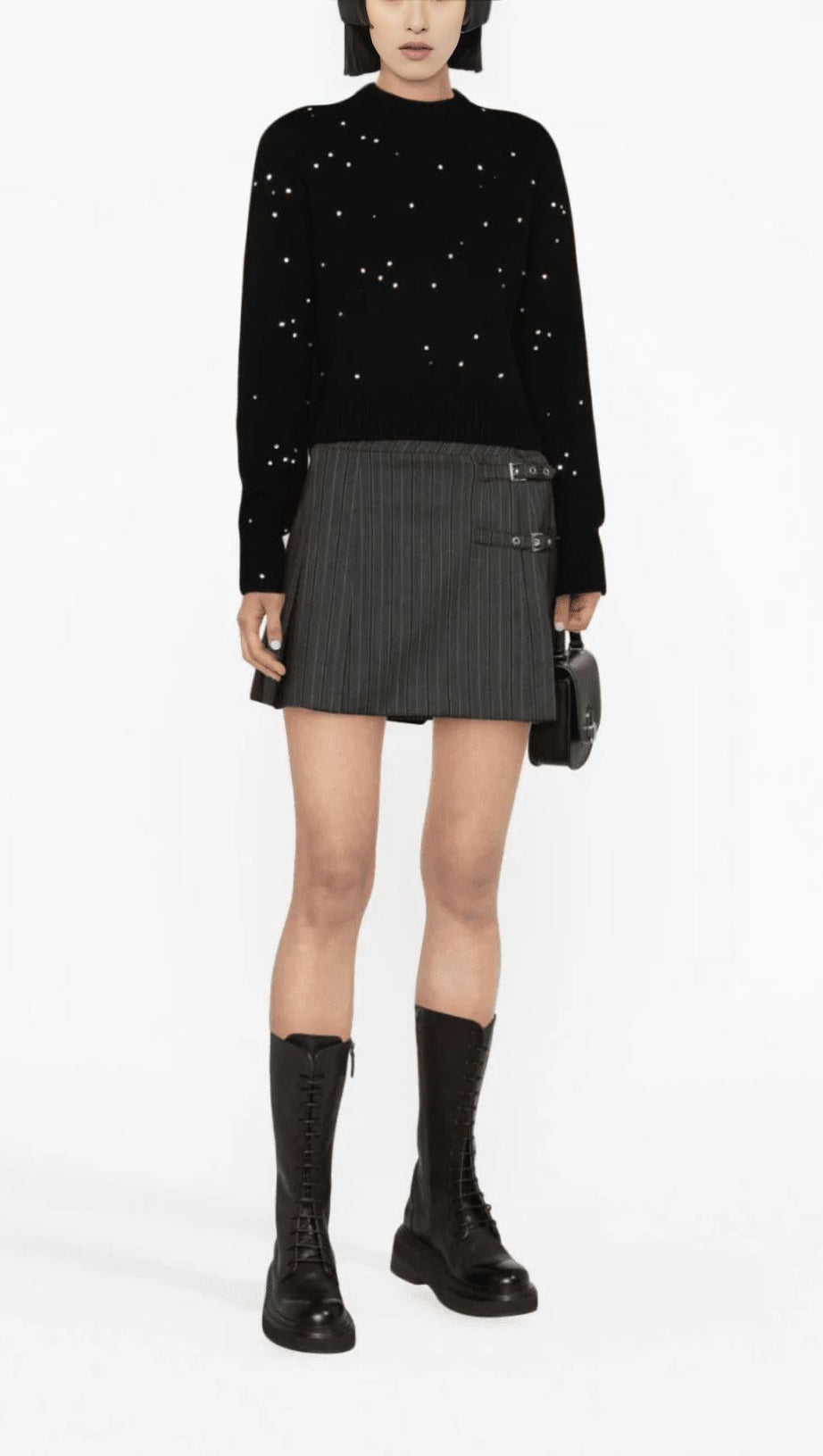 RHINESTONE EMBELLISHED SWEATER