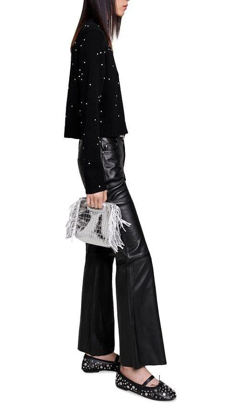 RHINESTONE EMBELLISHED SWEATER