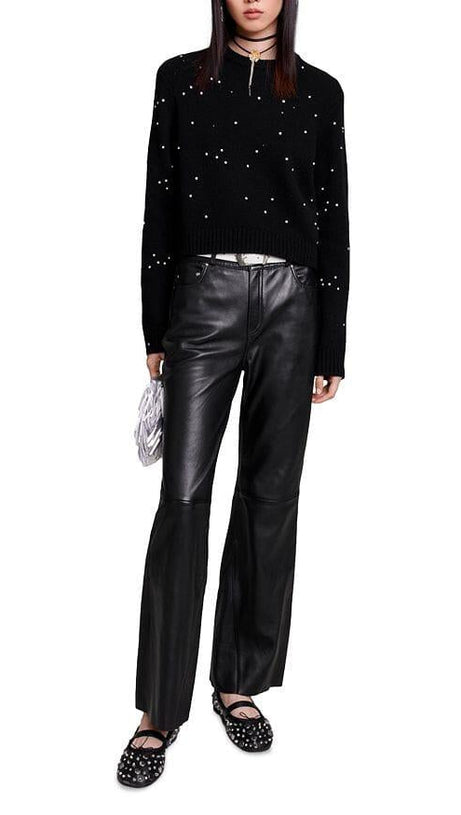 RHINESTONE EMBELLISHED SWEATER