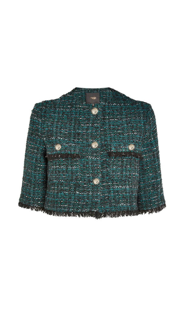 AIIZIE TWEED CROPPED JACKET - product image