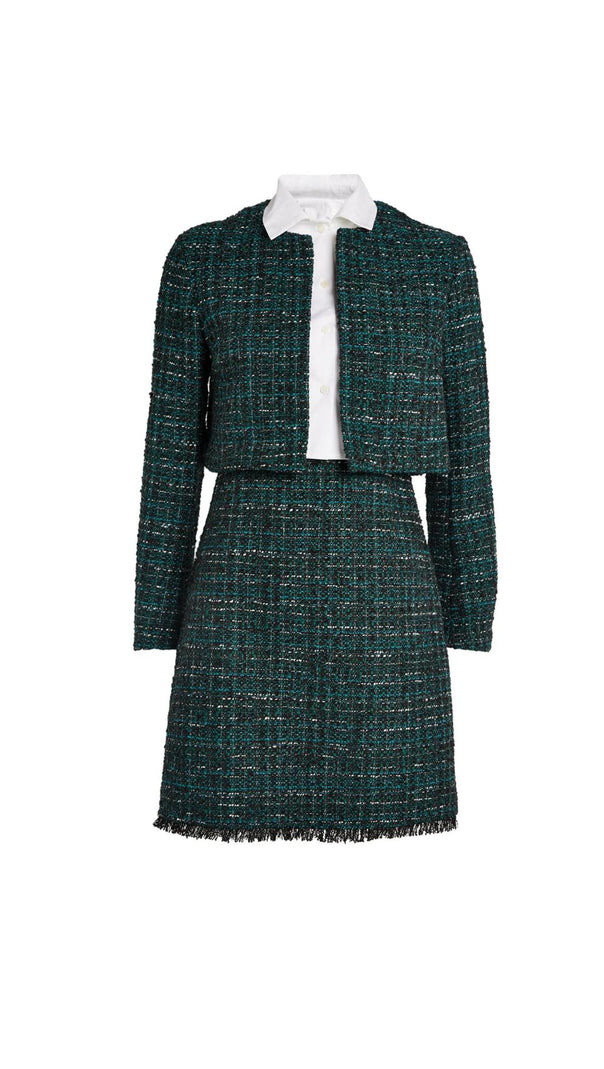 AIIZIE TWEED JACKET MINI DRESS SUIT - product image