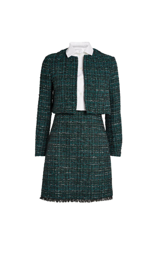 TWEED JACKET MINI DRESS SUIT