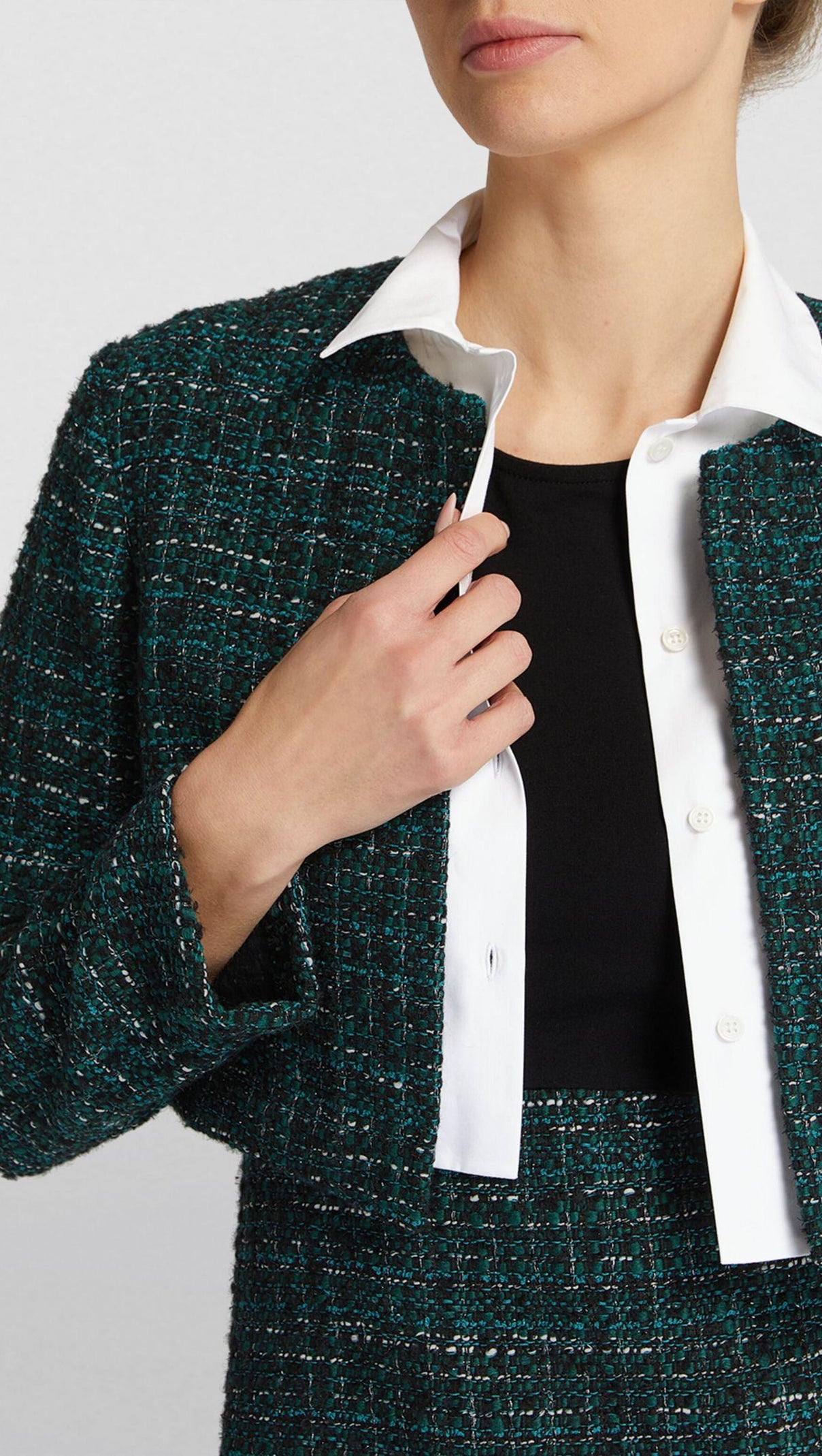 AIIZIE TWEED JACKET MINI DRESS SUIT - product image