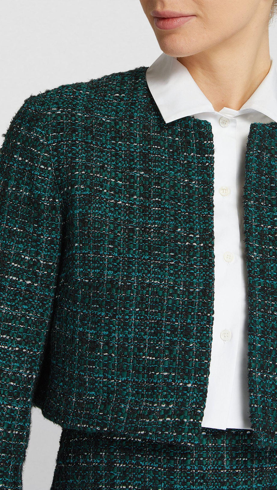 TWEED JACKET MINI DRESS SUIT