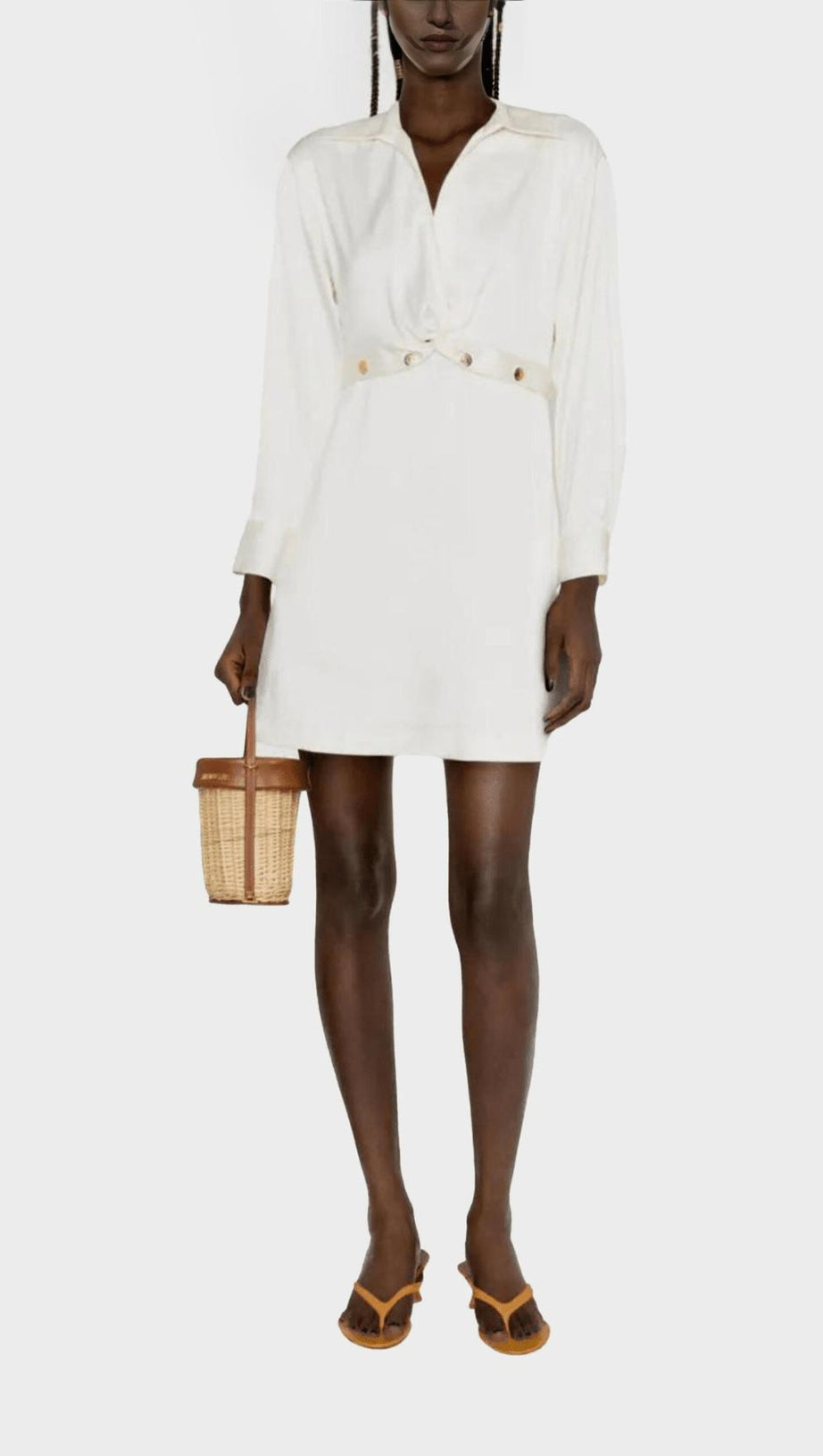 TWIST-FRONT MINI DRESS