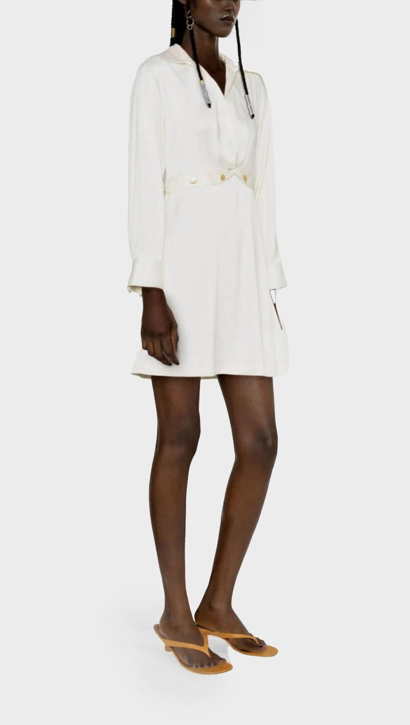 TWIST-FRONT MINI DRESS