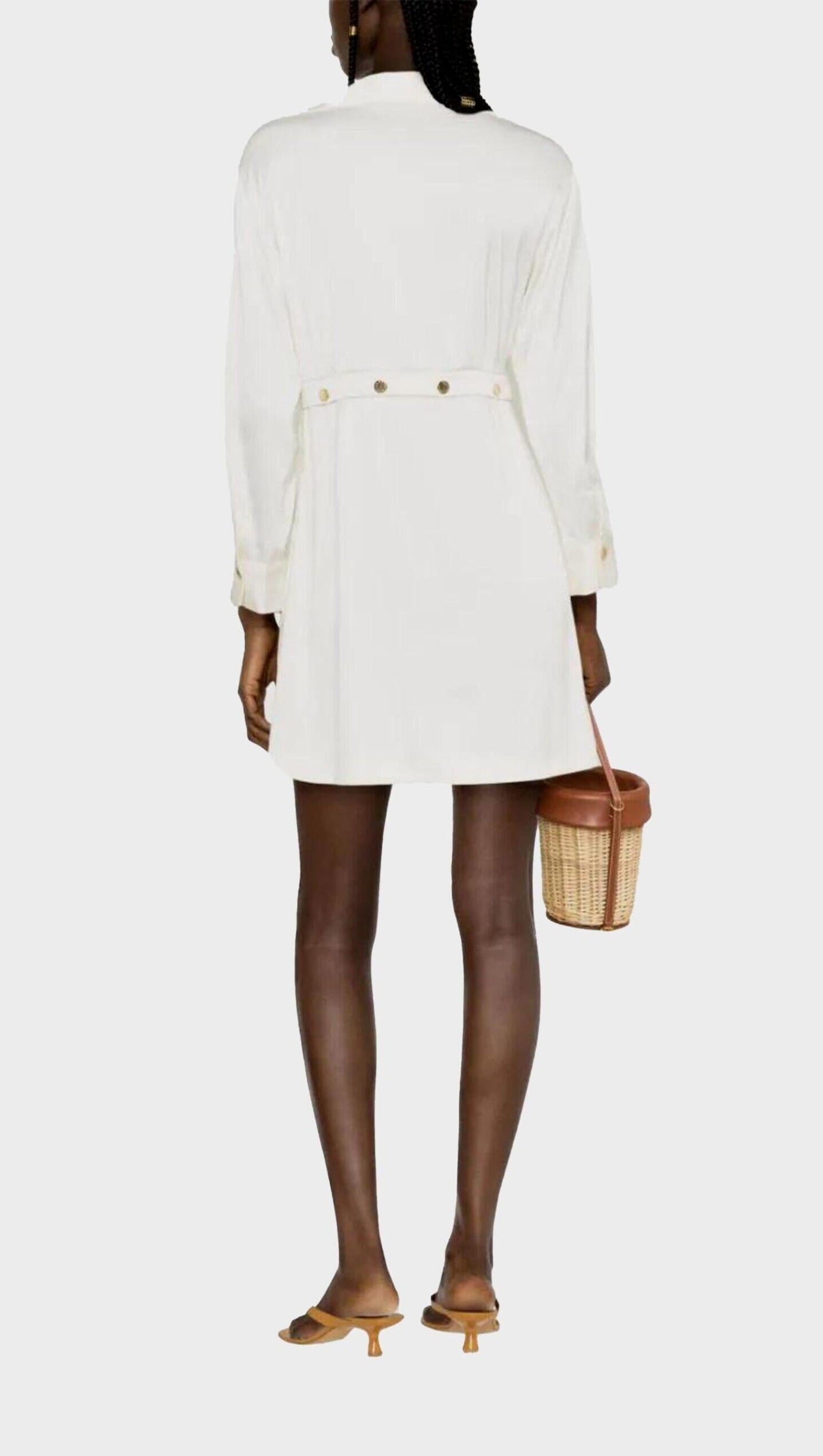 TWIST-FRONT MINI DRESS