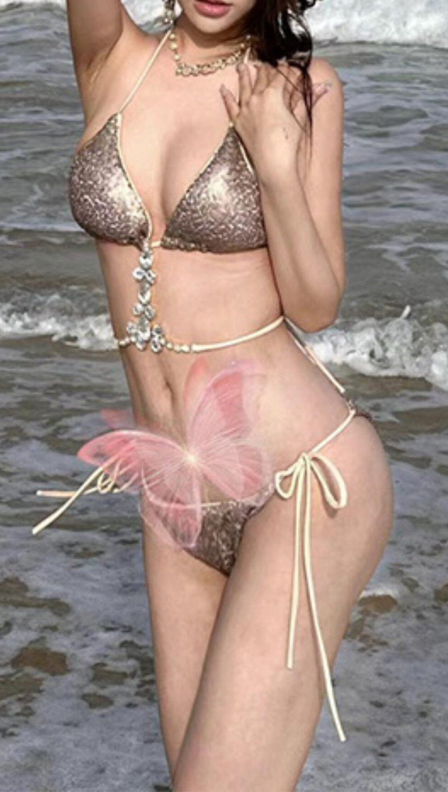 GOLDENE PAILLETTEN-BIKINI