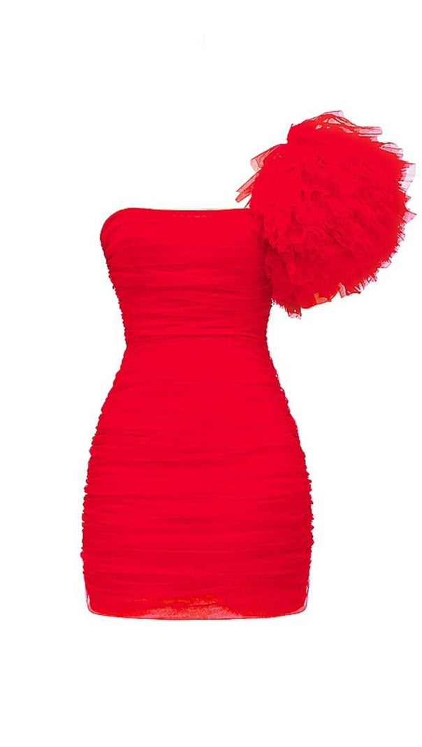 AIIZIE SCARLET RUFFLE SLEEVE DRESS - product image