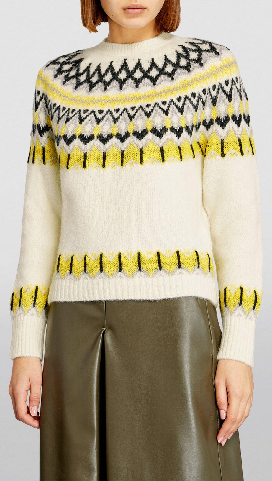 WOOL-BLEND FAIR ISLE SWEATER