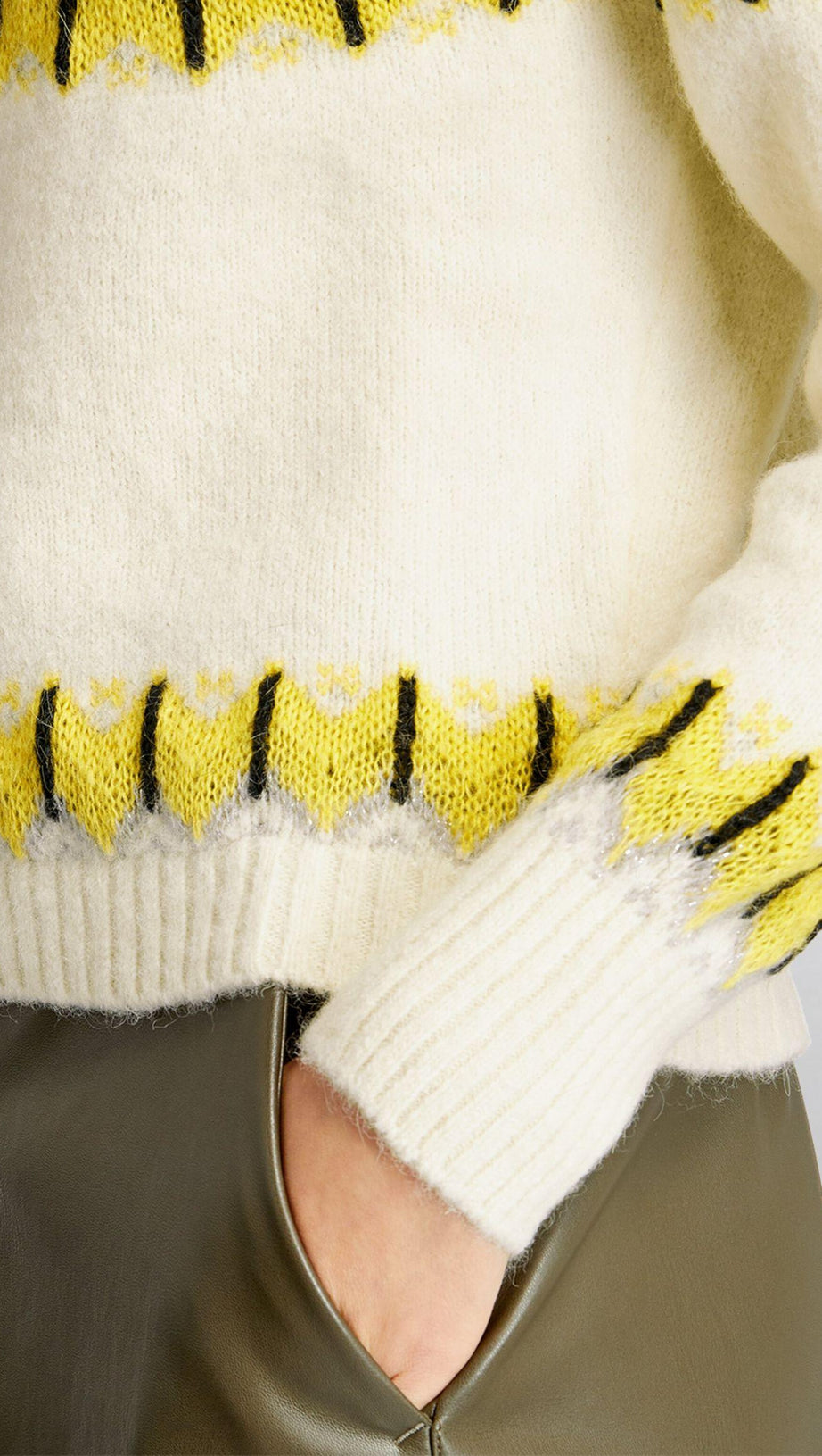 WOOL-BLEND FAIR ISLE SWEATER