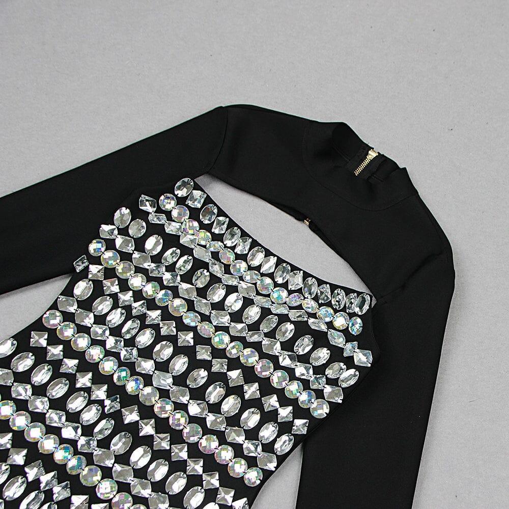AIIZIE CRYSTAL EMBELLISHED LONG SLEEVE MINI DRESS - product image
