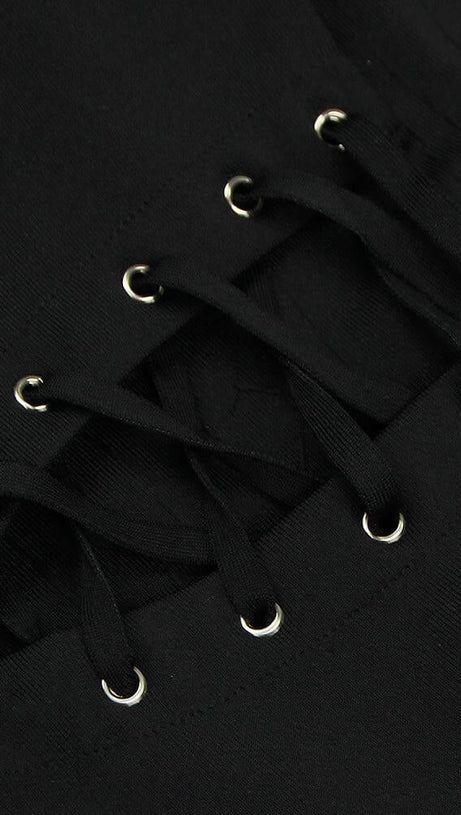 CRYSTAL EMBELLISHED LONG SLEEVE MINI DRESS