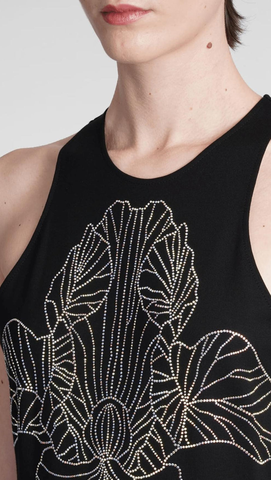 CRYSTAL EMBELLISHED SHEATH MAXI DRESS