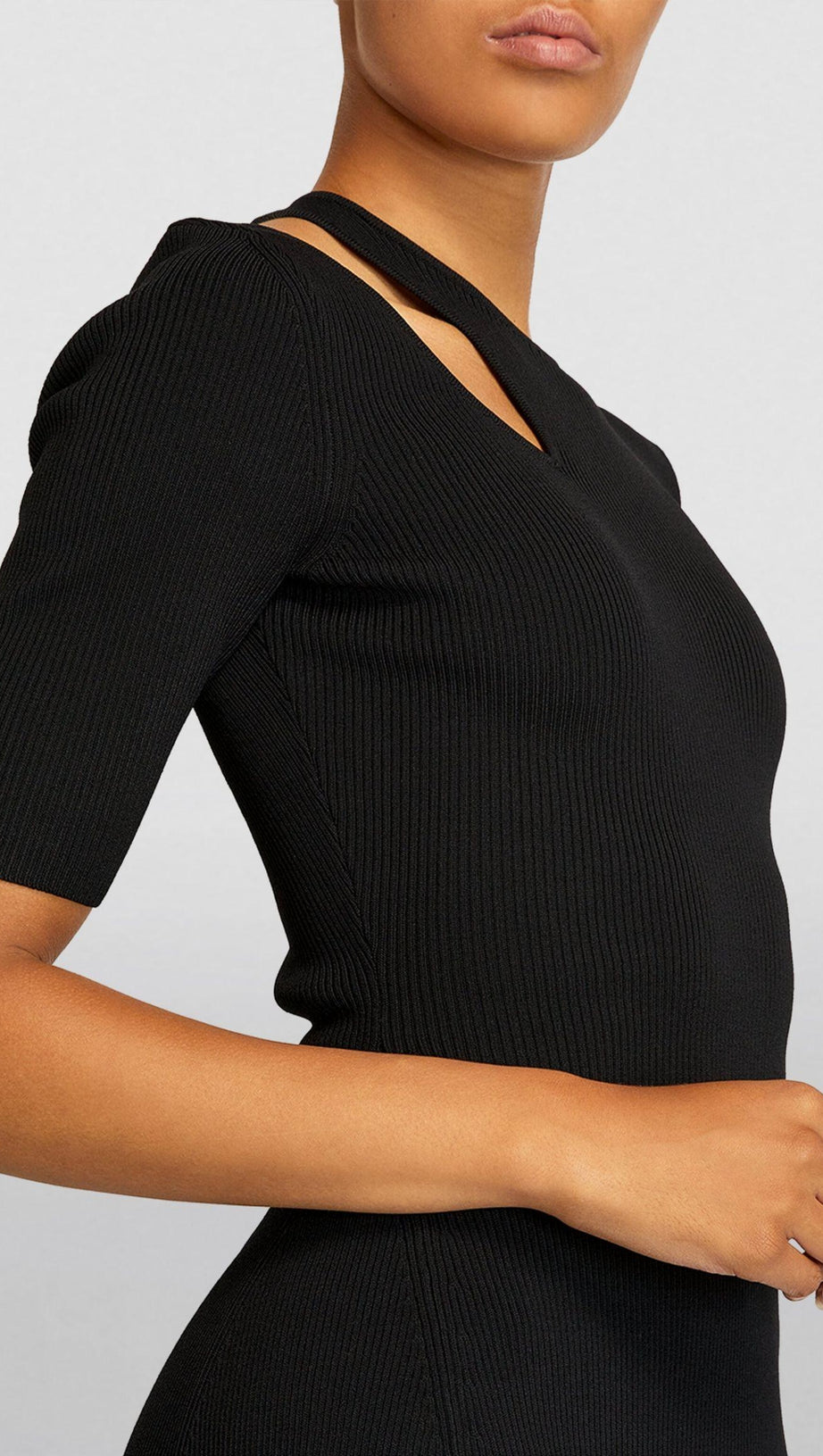 CUTOUT KNIT DRESS