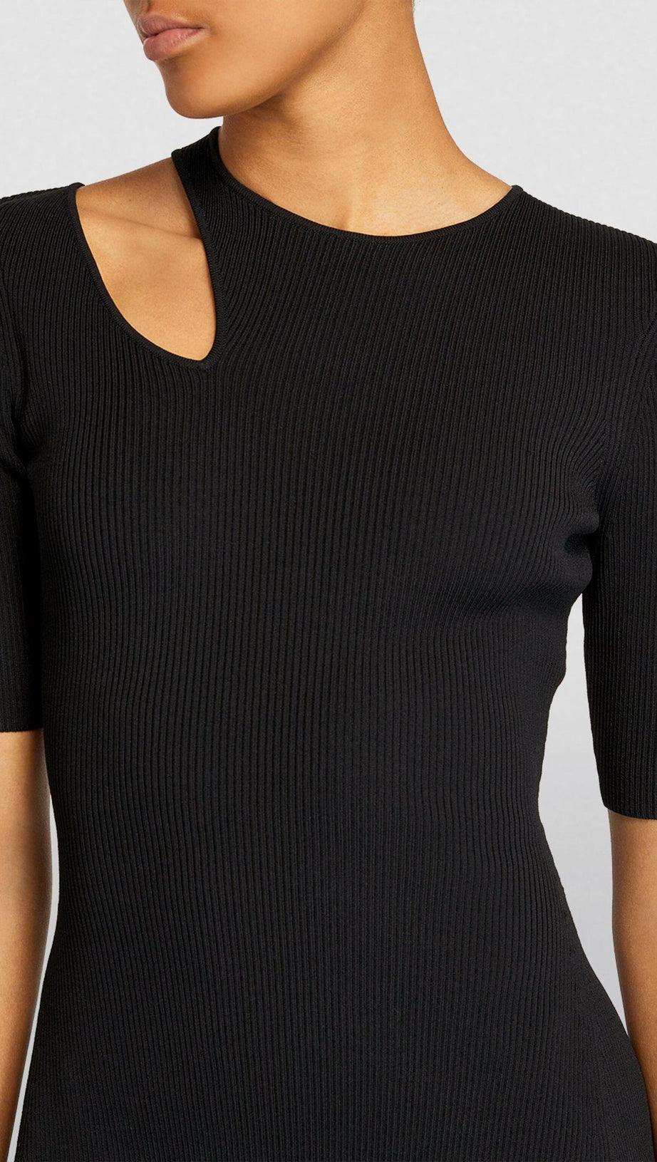 CUTOUT KNIT DRESS