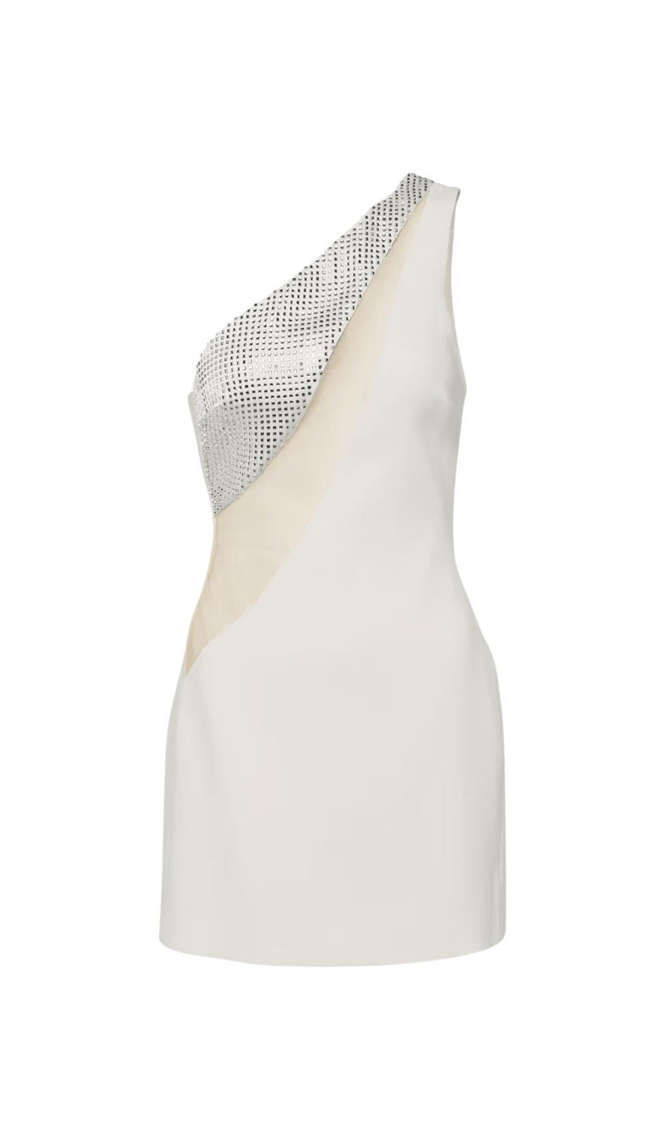 EMBELLISHED ONE-SHOULDER MINI DRESS