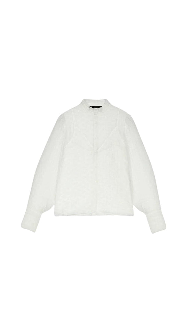 AIIZIE EMBROIDERED COTTON-BLEND SHIRT - product image
