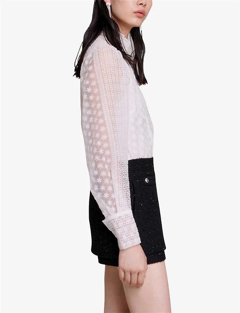 AIIZIE EMBROIDERED COTTON-BLEND SHIRT - product image