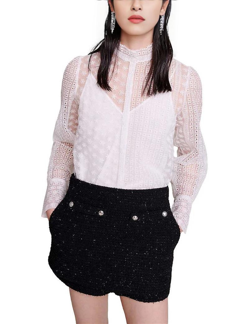AIIZIE EMBROIDERED COTTON-BLEND SHIRT - product image