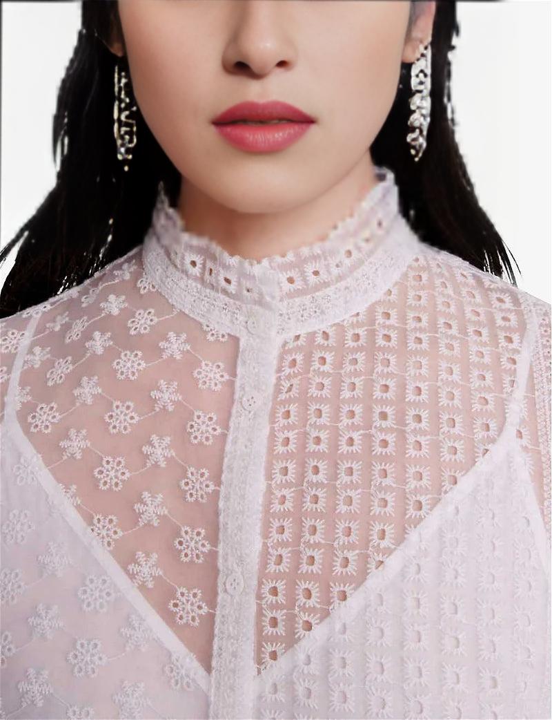 AIIZIE EMBROIDERED COTTON-BLEND SHIRT - product image