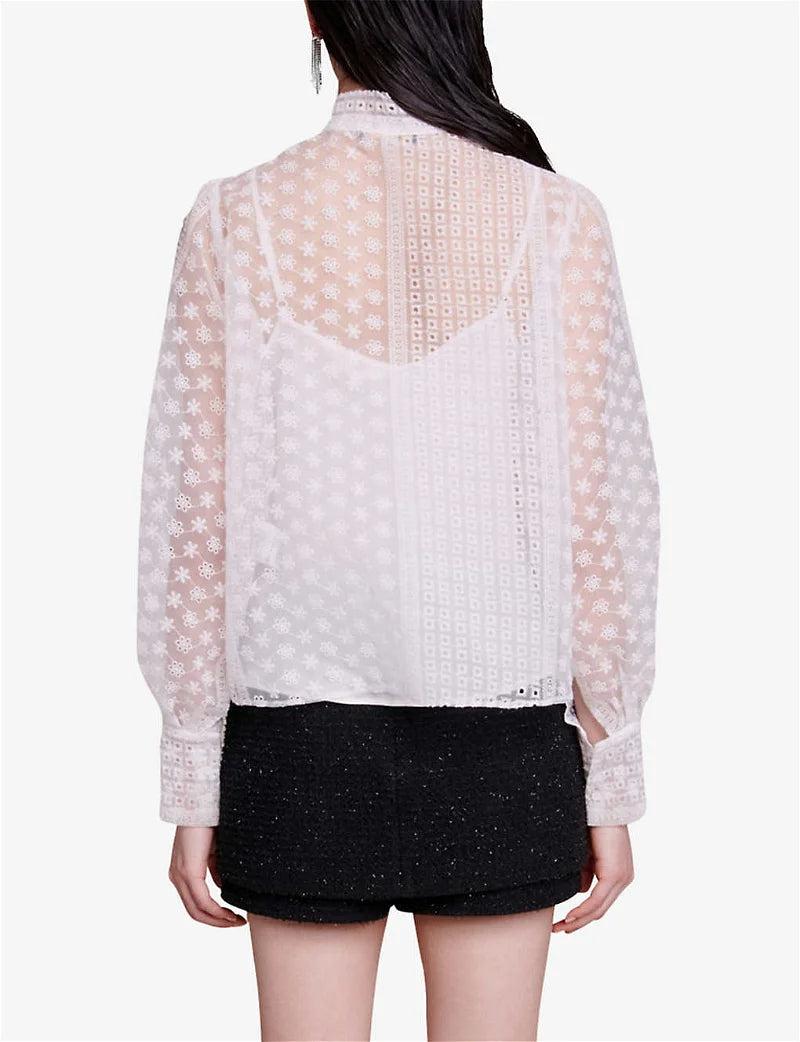 AIIZIE EMBROIDERED COTTON-BLEND SHIRT - product image