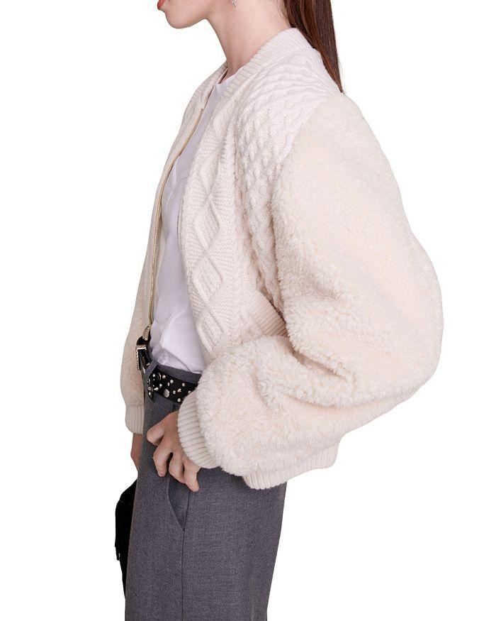 FAUX FUR SLEEVE JACKET