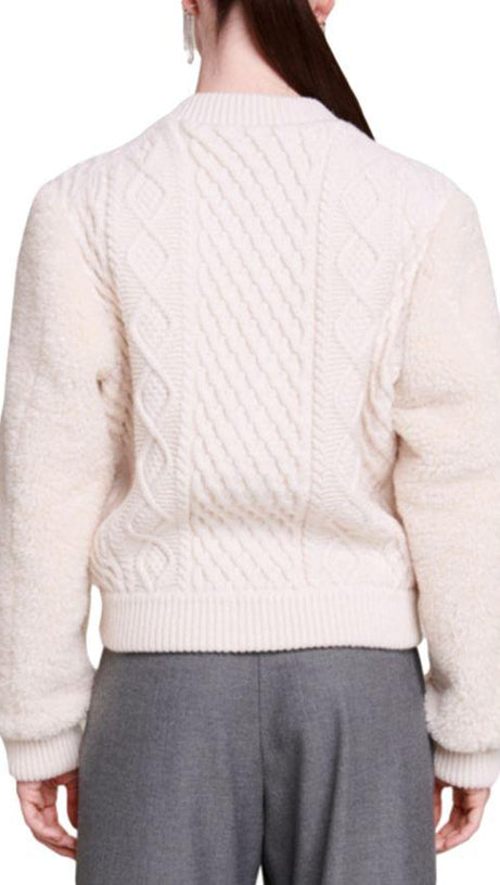 FAUX FUR SLEEVE JACKET