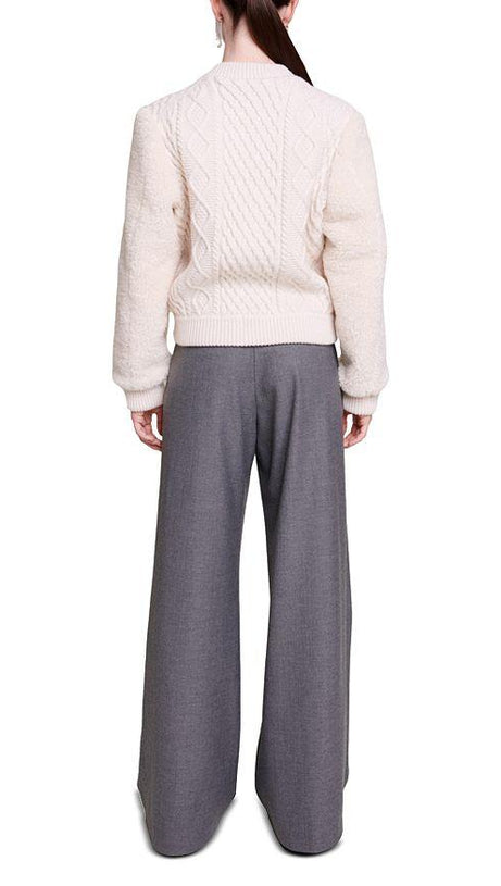 FAUX FUR SLEEVE JACKET