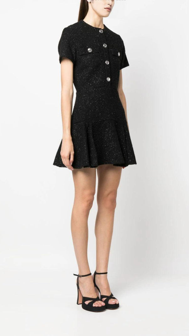AIIZIE FLARED TWEED MINI DRESS - product image