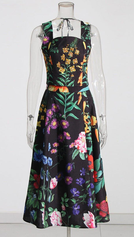 Zweiteiliges Set mit Blumenmuster