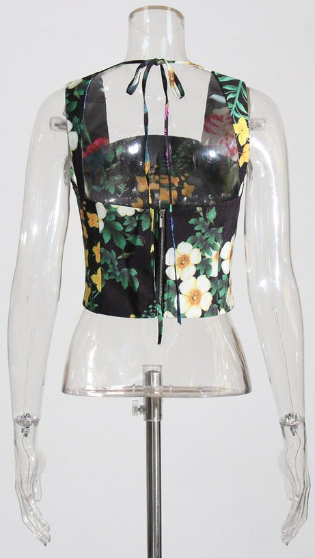 Zweiteiliges Set mit Blumenmuster